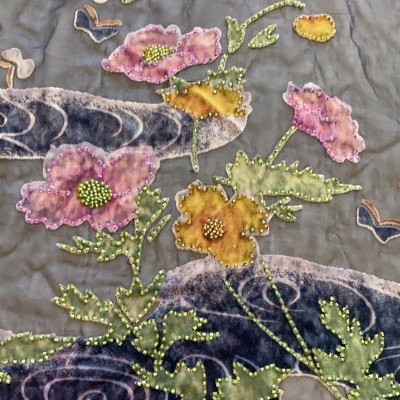 Unbranded beaded burnout velvet scarf w/ tassel - Picture 4 of 9